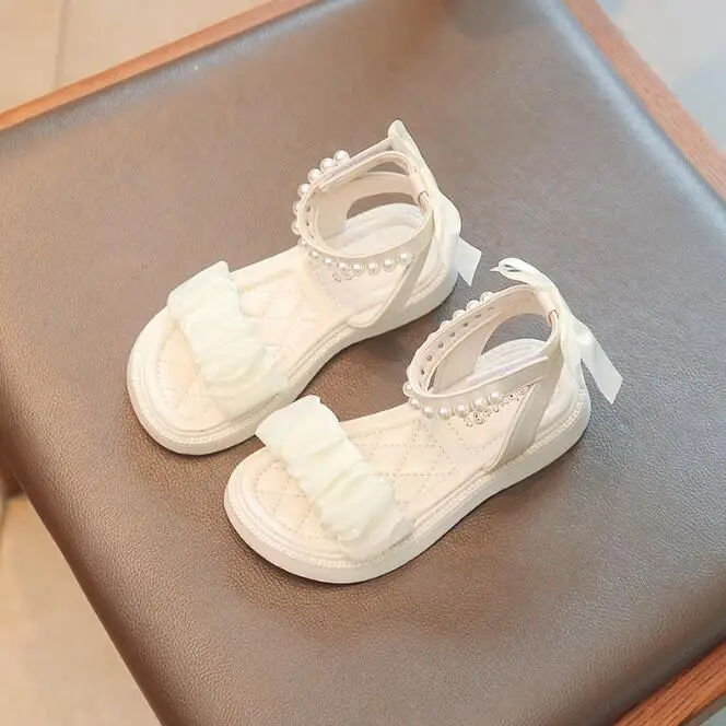 

Girls Sandals Gladiator Bowtie Sweet Soft Children Beach Shoes Kids Summer Leather Sandals Princess Fashion Cute High Quality