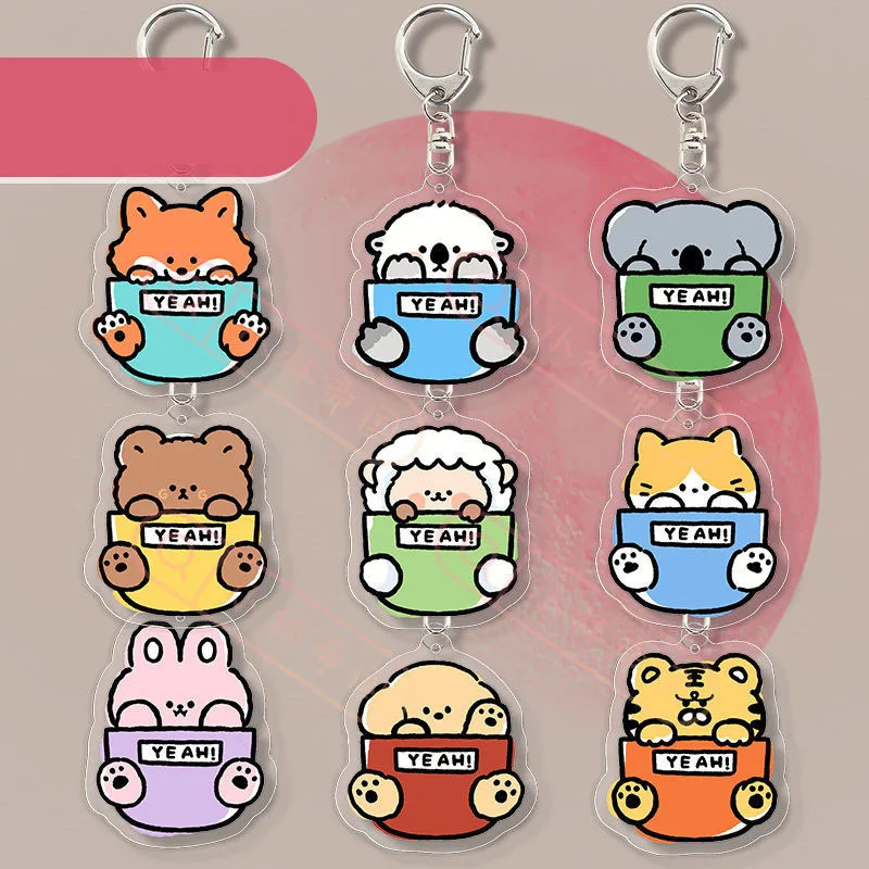

Anime Cartoon Cute Kawaii Pocket Animal Keychain Girl Heart Cute Bag Phone Case Pendant Creative Fashion Diy Small Jewelry Gift