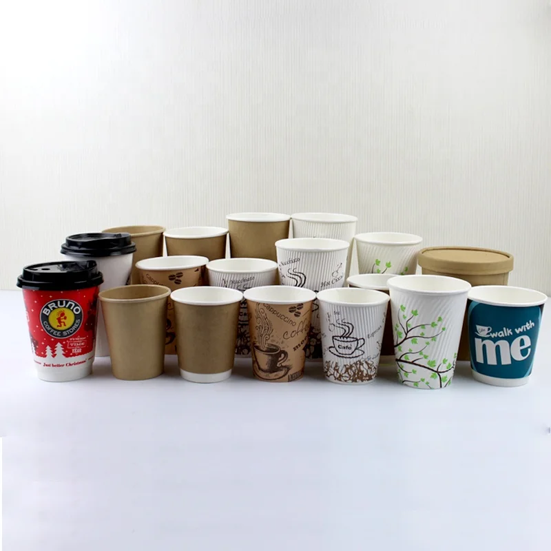 

Paper cup manufacturer custom printed 6 7 8 12 16oz single double wall coffee paper cups price china disposable for hot drinks