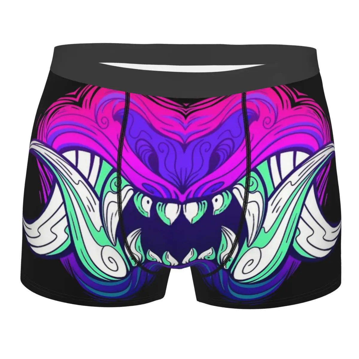 

Men Boxer Shorts Panties Oni Tiger Demon Soft Underwear Japan Samurai Male Funny Underpants