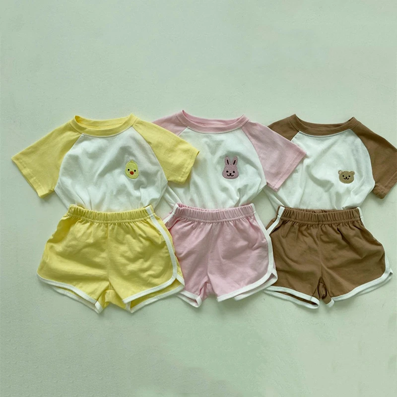 

2 шт., детский летний комплект одежды с коротким рукавом