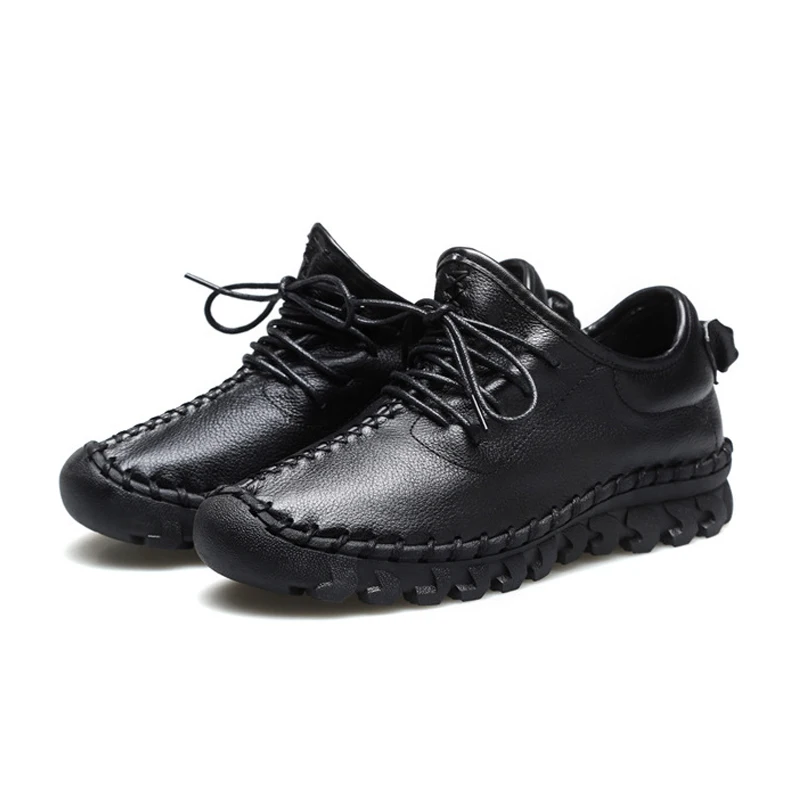 Туфли женские из натуральной кожи кроссовки лоферы на шнуровке дышащие