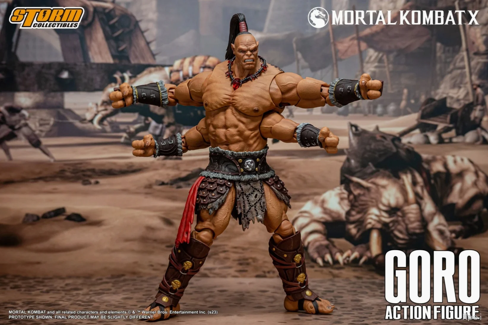 Фото 【UA】Storm Collectibles Mortal Kombat Goro: Коллекционная фигурка в масштабе 1/12, модель, игрушка, подарок №2