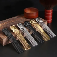 gentleman men beard styling metal comb zinc alloy salon barber beard comb mustache care shaping tools pocket hairdresser comb