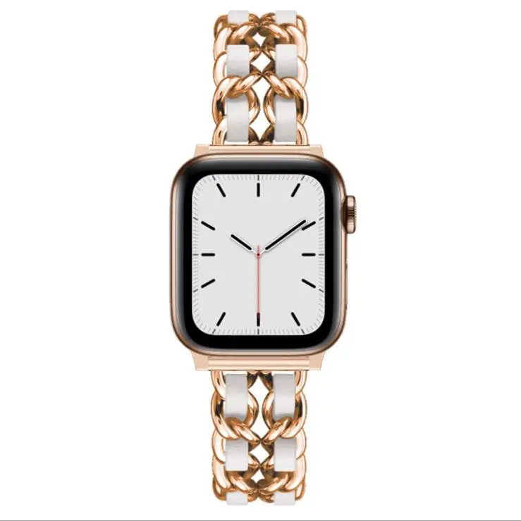 Suitable for Apple Watch small fragrance strap 6 5 4 3 2 Stainless steel denim chain iwatch series 38mm 40mm 42mm 44mm