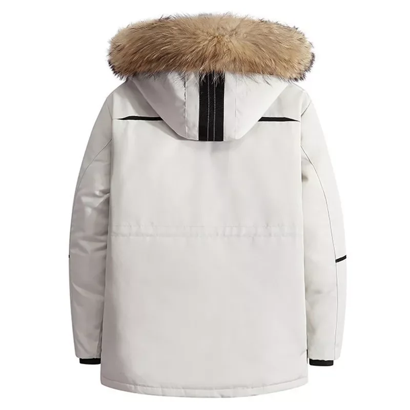 2022NEW Men's Down Jacket With Big Real Fur Collar Warm Parka -30 degrees Men Casual Waterproof Down Winter Coat Size 3XL enlarge
