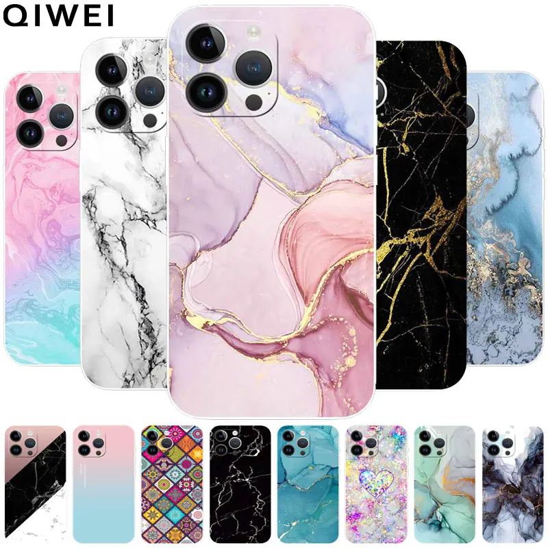 Чехол для iPhone 11 Pro, мраморные мягкие чехлы из ТПУ на заднюю панель телефона для iphone 11 11 Pro Max, противоударный Прозрачный чехол с рисунком для iPhone11pro
