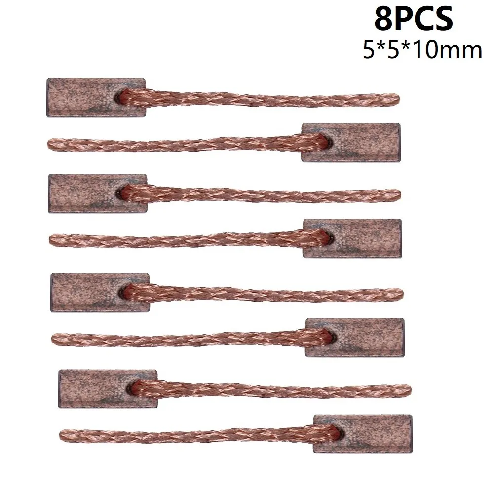 

8Pcs/lot 5x5x10mm Graphite Copper Motor Carbon Brushes For Bosch Angle Grinder Electric Hammer Electric Rotary Tool