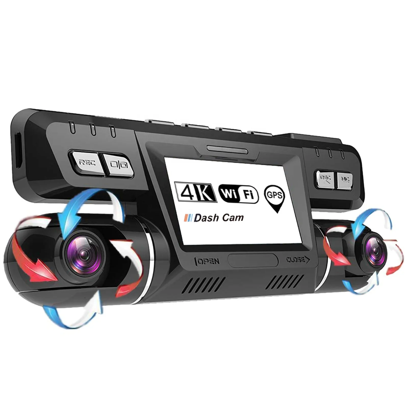 

Dash Cam Front and Rear with 4K WiFi GPS Dual Car Camera for Cars with Night Vision Motion Detection WDR Parking Monitor
