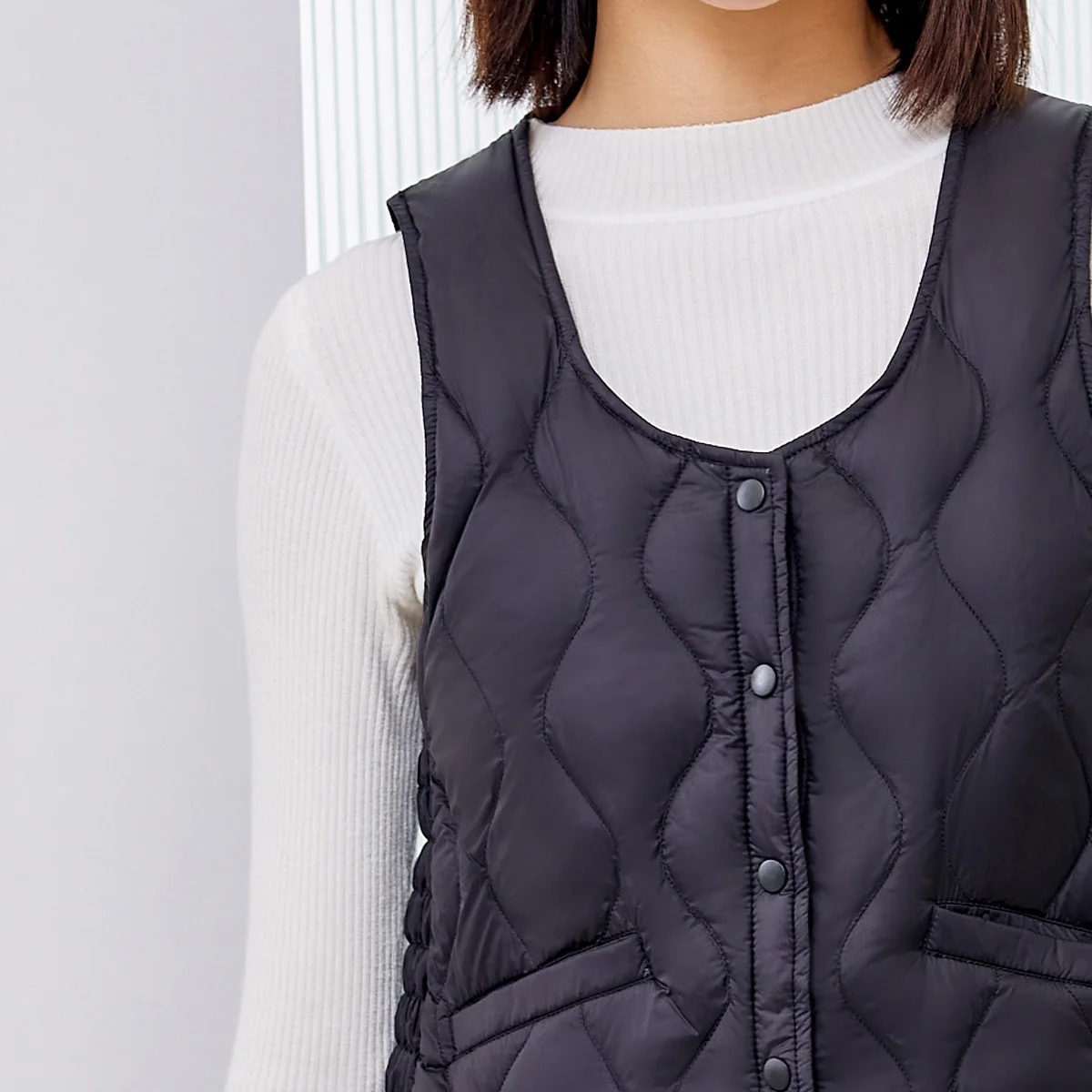 TANBOER Winter Varsity Sleeveless Jackets Big Sizes 90% Down 10% Feather Women Vest TD216018