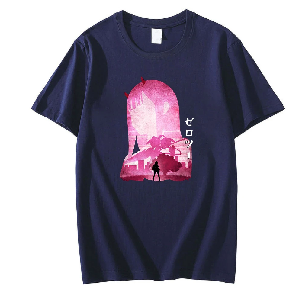 

Zero Two Anime Print T Shirts Mens Casual Loose Tee Tops Summer 2022 Y2K 90s Tshirts Oversize Cotton Cartoon Men Women T-Shirts