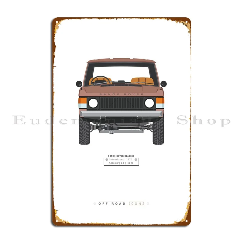 

Range Rover Classic Color2 Metal Plaque Rusty Pub Bar Customize Plaques Tin Sign Poster