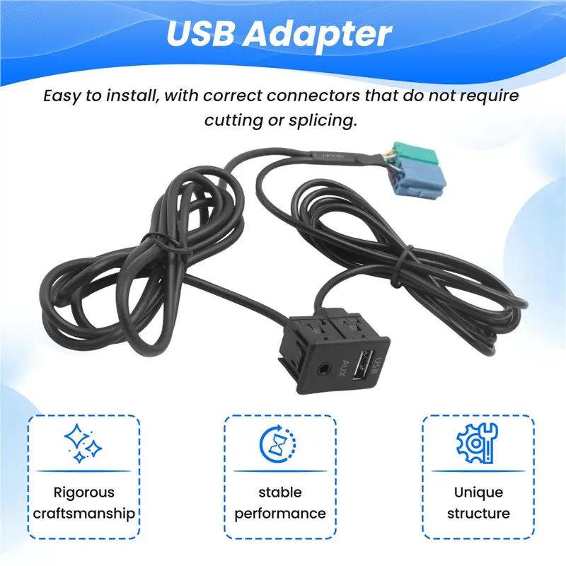 Фото Кабель-адаптер для подключения AUX и USB к радиоприемнику Kia Sportage-A97E №2