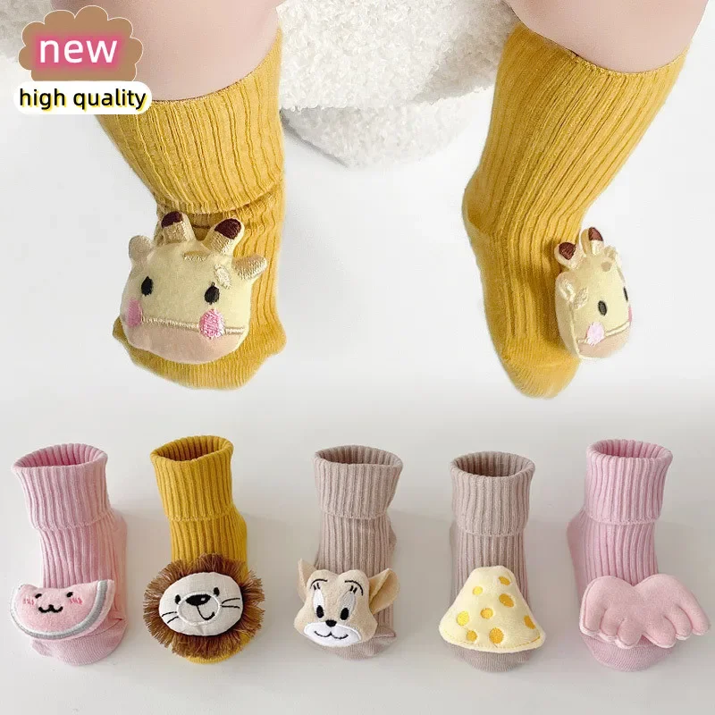 

1 пара, детские Нескользящие носки из мягкого хлопка, на осень/зиму