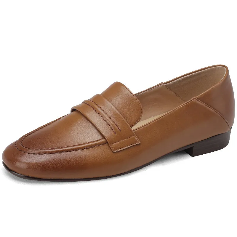 

Туфли-лодочки Dilalula женские классические, натуральная кожа, низкий каблук, лоферы, Ретро стиль, Офисная повседневная обувь для женщин, весна-лето