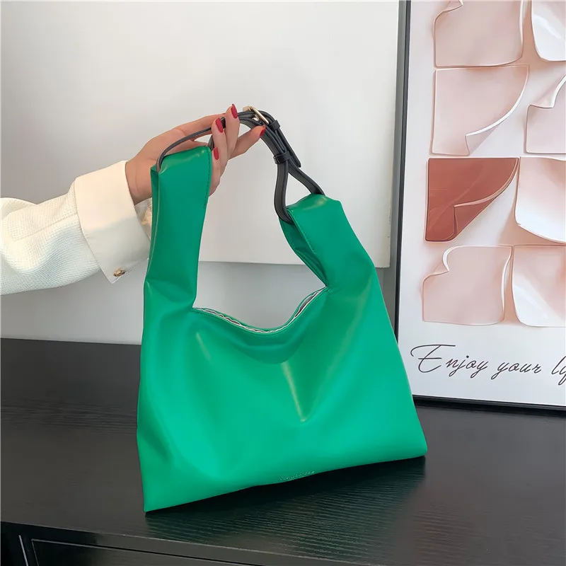 

Французские индивидуальные трендовые сумки для женщин, новинка 2022, высококачественные сумки на плечо, Женская универсальная Простая Сумка-тоут из искусственной кожи