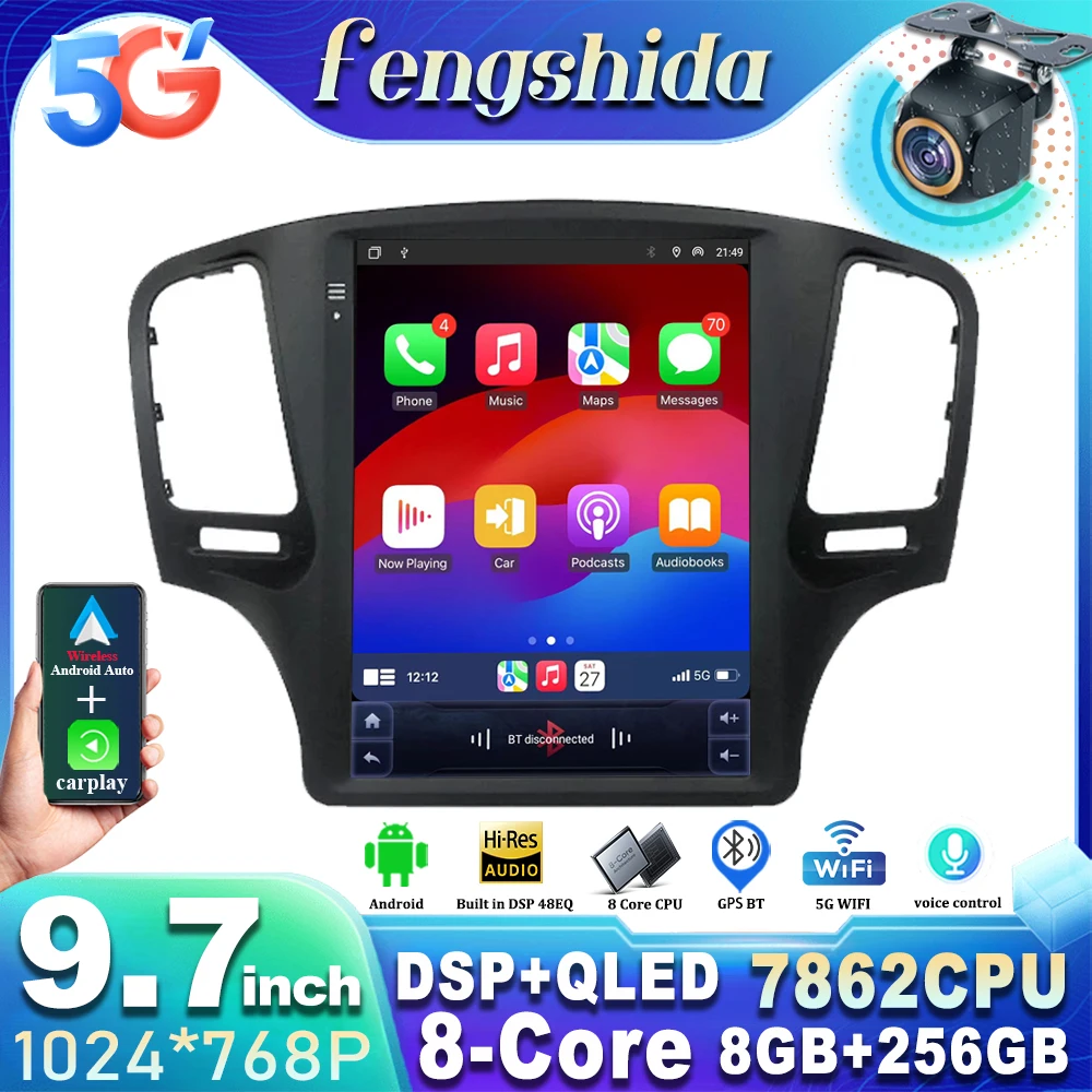 Для Roewe MG 350 2010-2016 Tesla Экран 9 7 дюйма Автомобильный радиоприемник 5G WIFI BT Android 14