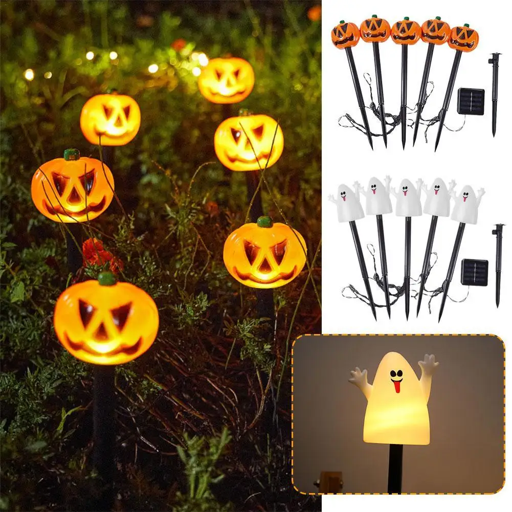 

Halloween Pumpkin Pathway Lights Orange Stake Lights Halloween Outdoor Decoratio Waterproof Battery Operated LED For Yard