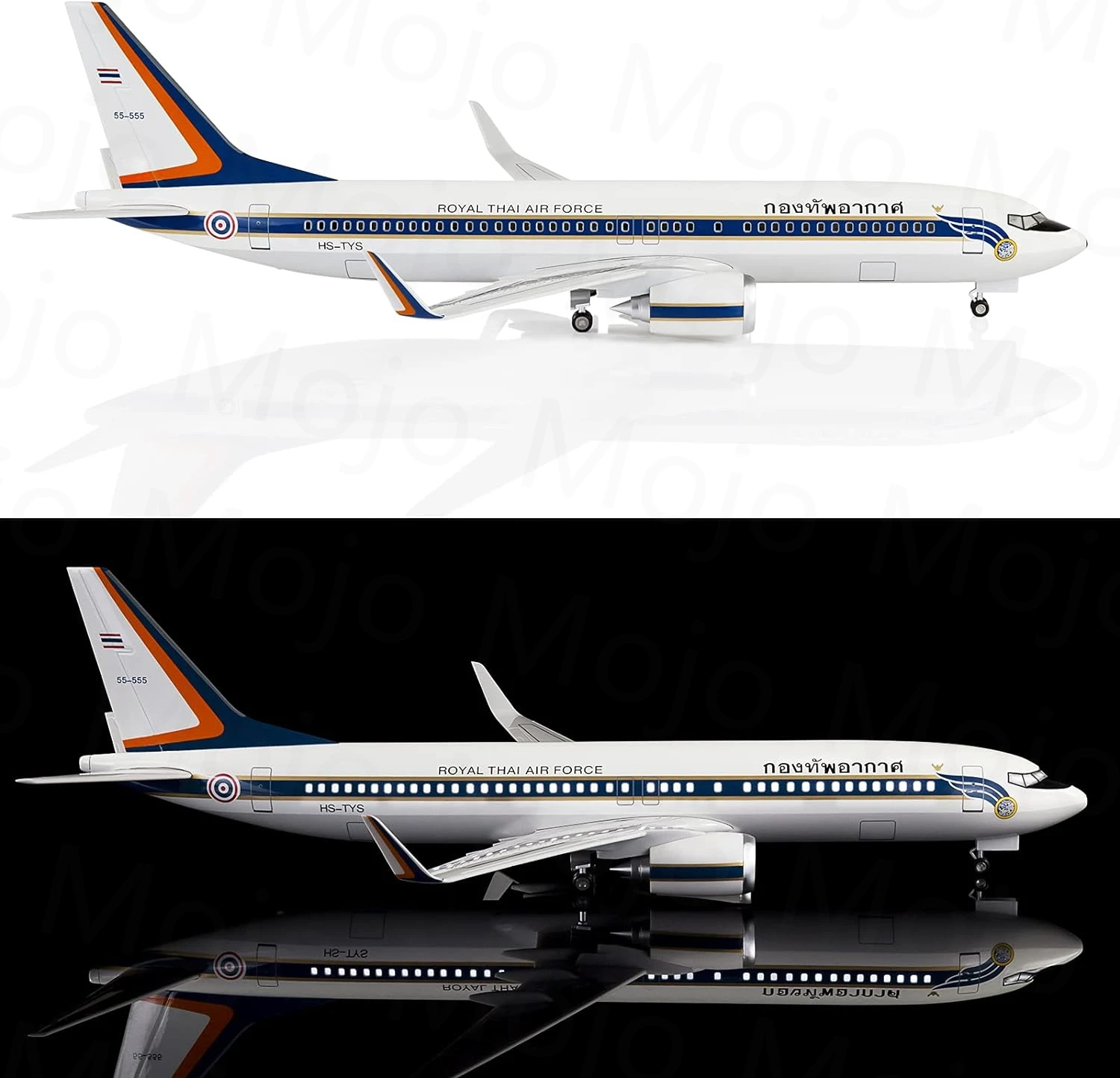 1:85 масштаб 47 см 737 большая модель самолета тайские ВВС B737 со светом и колесами