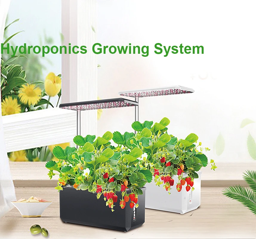 Garden Hydroponics Growing System Indoor Herb Garden With Led Grow Light Smart Garden Planter For Home Kitchen Automatic Timer