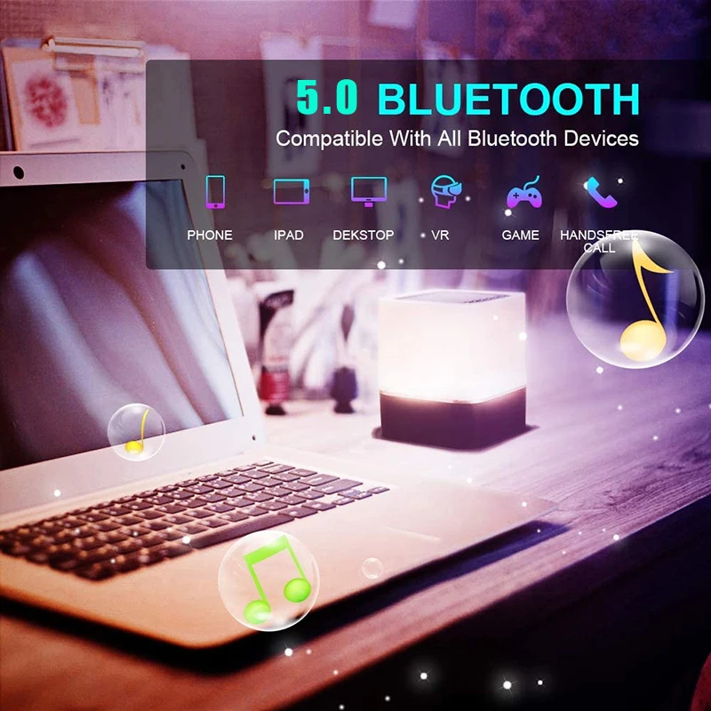 Светодиодный Музыкальный Будильник С Беспроводным Bluetooth-динамиком