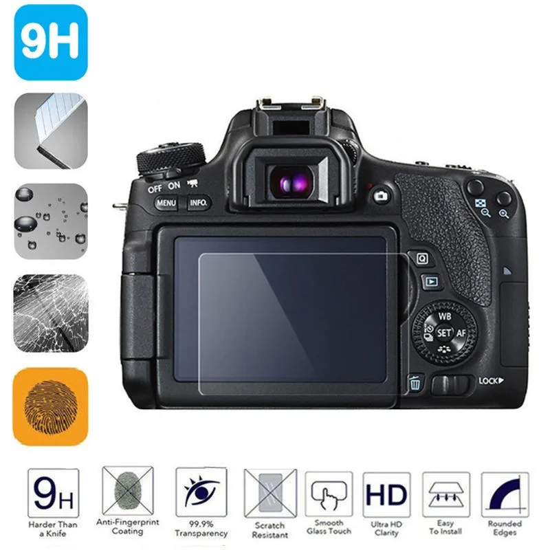 Закаленное стекло для Canon G9X G7X G1X 6D 7D 5D Mark II III IV 100D 200D 600D 70D 700D 750D 760D 80D 1200D 1300D |
