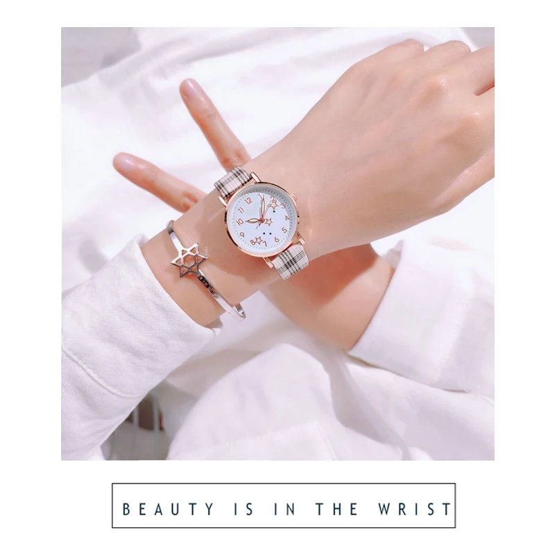 Order free gift watch women's fashion simple small plate women's watch luminous women's watch casual leather strap Japanese quar enlarge
