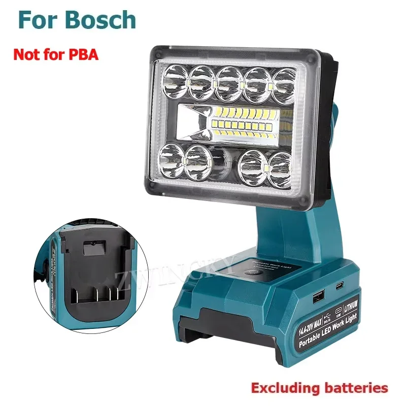 

Портативный светодиодный фонарь ZWINCKY для аккумуляторов Makita/Milwaukee/Dewalt/Bosch/Black&Decker/Craftsman/Ryobi 18В