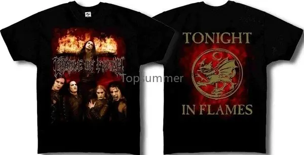 

Cradle Of Filth Tonight In Flames Rare 2007 Authentic Official Licensed T-Shirt