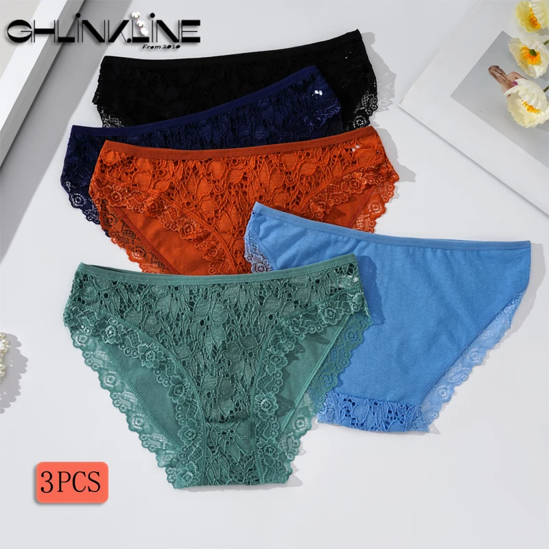 Women's Underwear Intimate Women Sexy Lace Floral Panties  Low-waist Underpants Female Cotton Briefs Breathable Panty