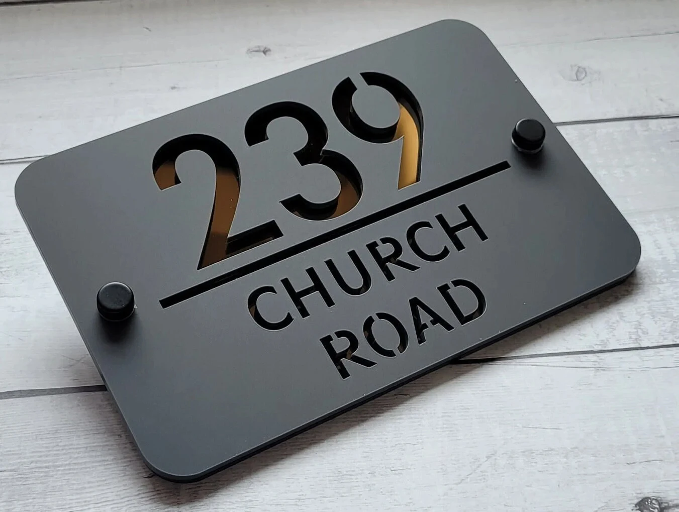 Personalized Custom House Number Signs Door Address Numbers Modern Sign Rectangle 3D Plaques