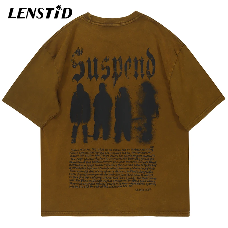 

Футболка мужская с принтом в стиле хип-хоп, промытая тенниска с короткими рукавами, повседневная майка с графическим принтом, уличная одежда в стиле Харадзюку, хлопковые майки, лето