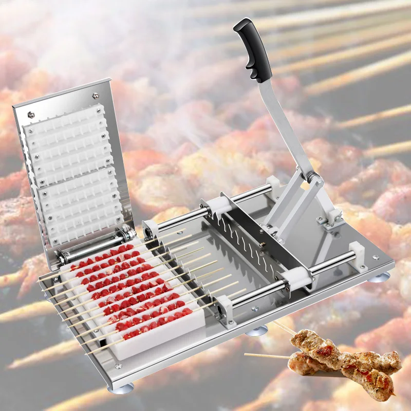 

Stainless Steel Manual DonerKebab Meat Skewer Machine Meat String Machine Mutton Satay String Making Machine