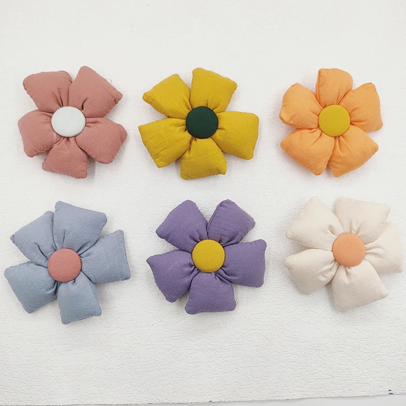 

5 шт./лот, 8 см, плюшевые Мультяшные Цветочные аппликации для детской одежды ручной работы «сделай сам», носки, сумки, аксессуары, нашивки