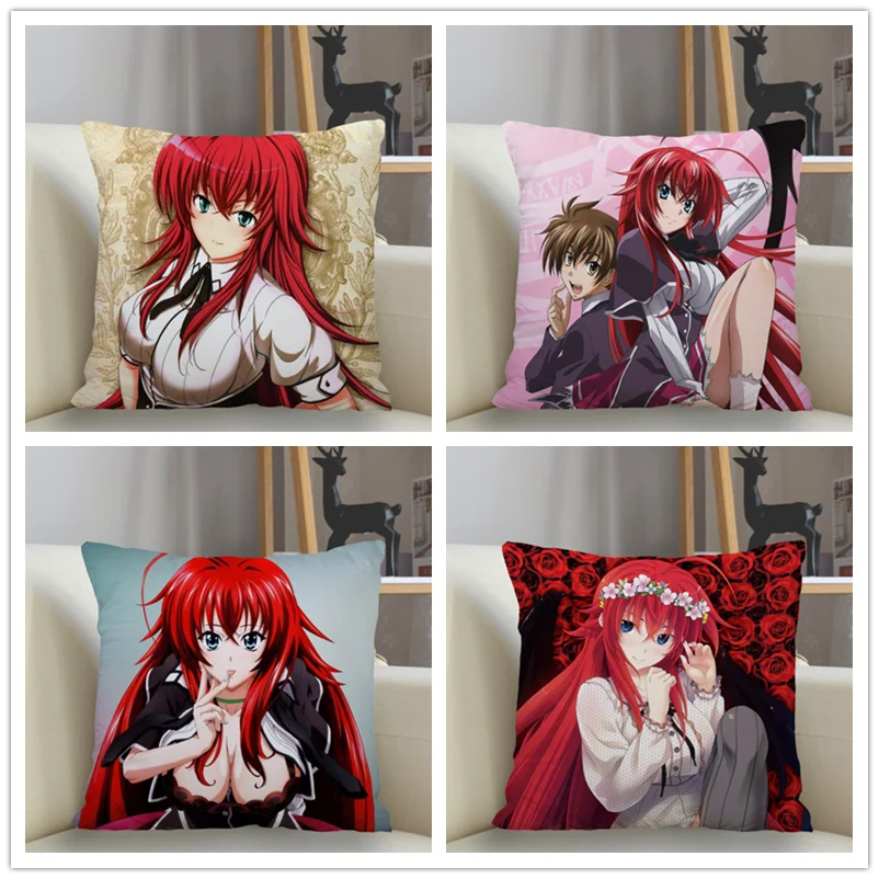 

Custom High School DxD Pillowcase Home Decoration 45*45cm Zipper Square Pillowcase Throw Pillow Cover Drop Shipping
