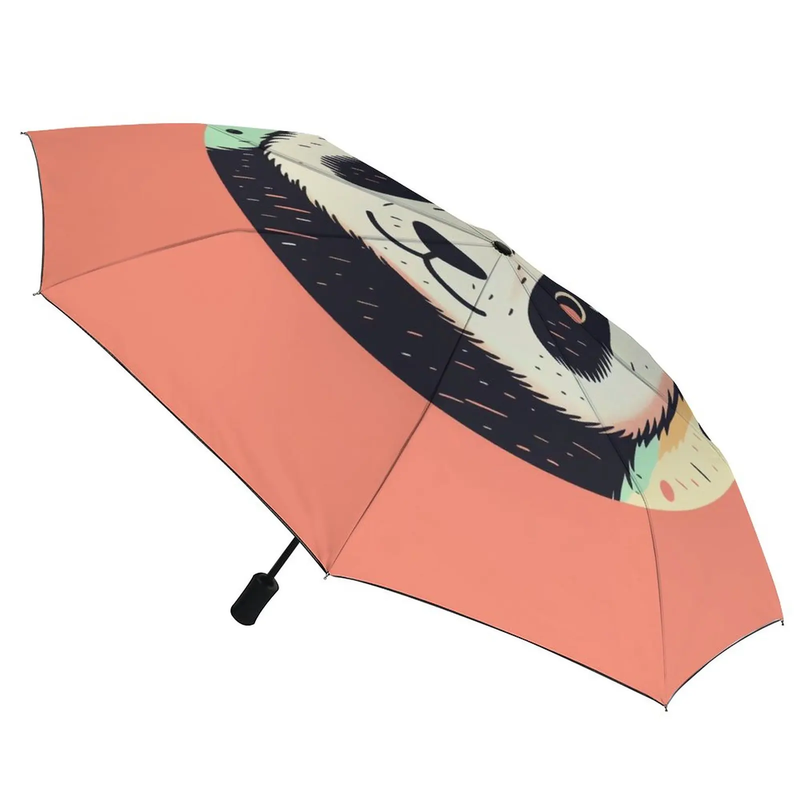 

Автоматический зонт в виде панды, простой милый зонтик с защитой от ветра, из углеродного волокна, легкие зонтики для мужчин и женщин