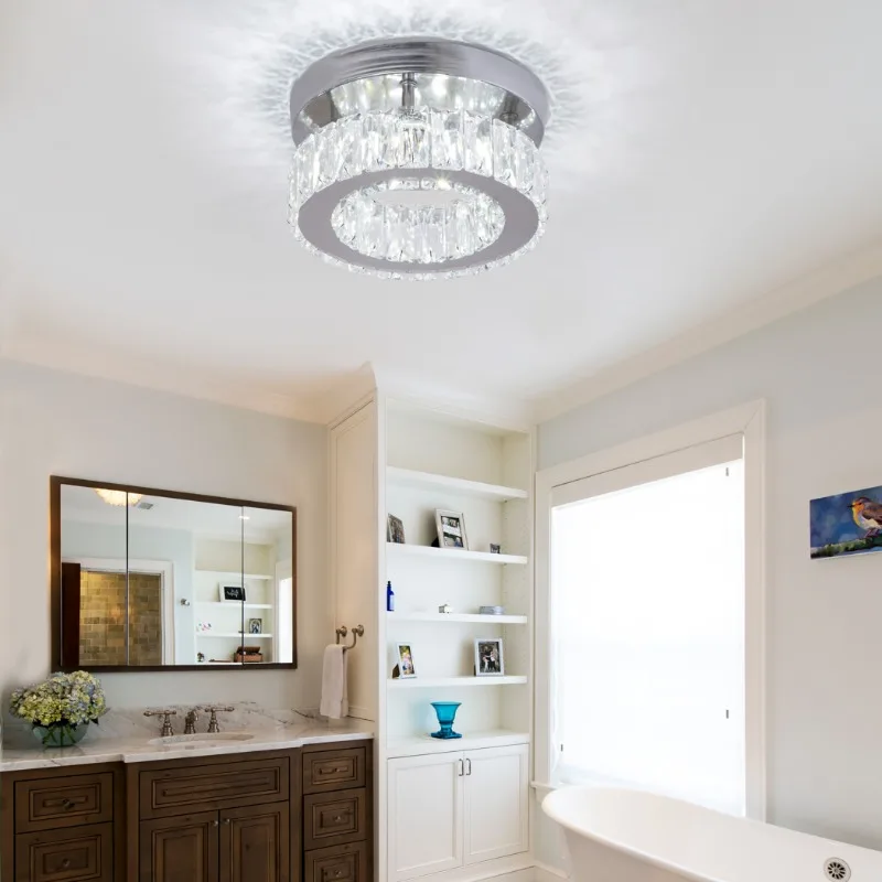 Современные блестящие потолочные светильники со стразами бытовая техника