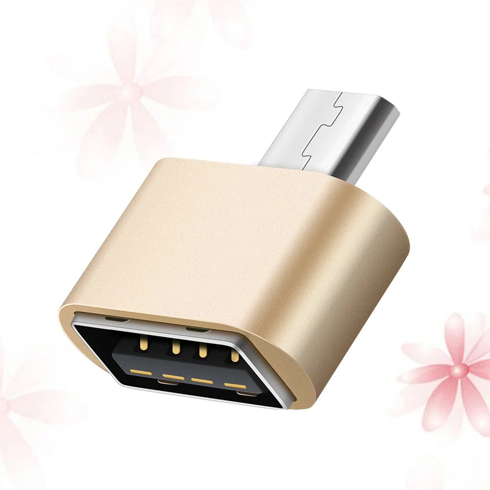 

Портативный картридер Micro USB для TF-карт, OTG-адаптер, картридер внешней памяти SD, расширитель (Золотой)
