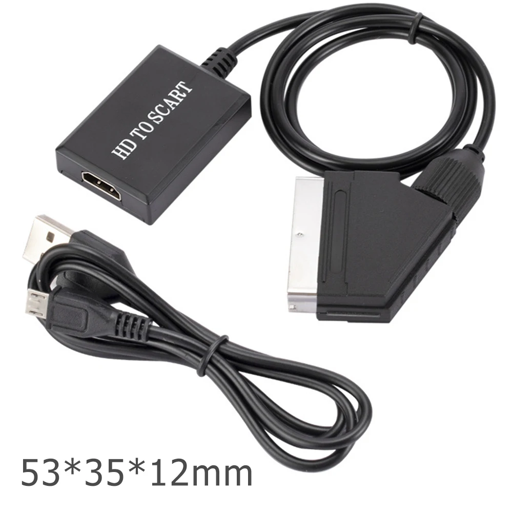 HDMI-совместимый кабель Scart портативный 720P / 1080P видео аудио адаптер