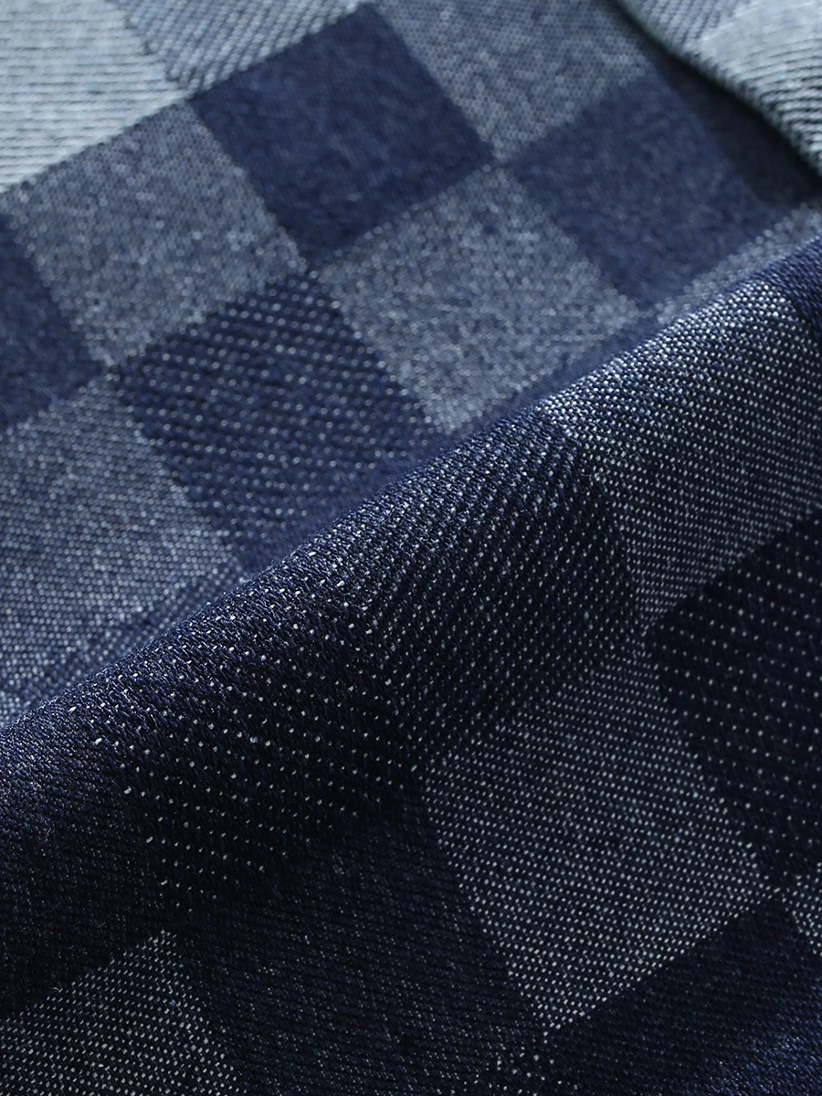 Мужские свободные джинсы в американском шахматном стиле