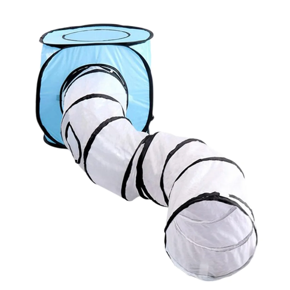 

Creative Collapsible Cat Tent S Type Tunnel Pet Supplies Cat Tunnel Size M Blue