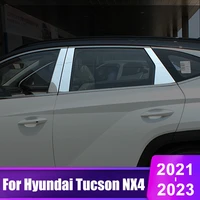 for hyundai tucson nx4 2021 2022 2023 hybrid n line car window b c pillar posts cover trim strip sticker exterior accessories