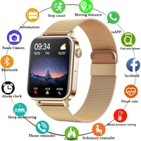 new women smart watch men 1 69 full touch screen bluetooth call heart rate blood pressure smart watch men for android ios