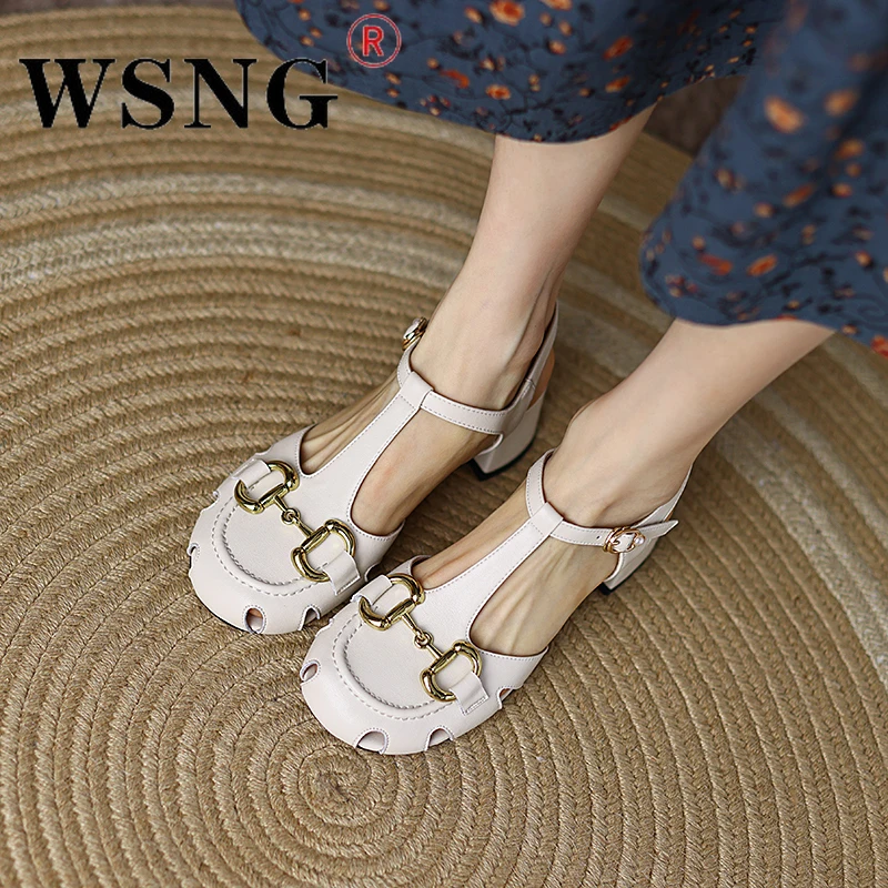 

2022 Fashion Design Ladies New Sandals Summer Women High Heel Sandals Ladies Baotou Casual Sandals Metal Decoration