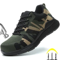 lightweight safety shoes men boots camouflage work shoes construction indestructible shoes work sneakers men boots security