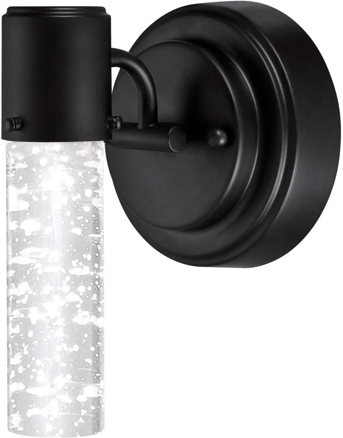 

Cava One-Light, 8-Watt LED Indoor Sconce Light Fixture, Matte Black Finish with Bubble Glass Strong light Lantern led rechargea