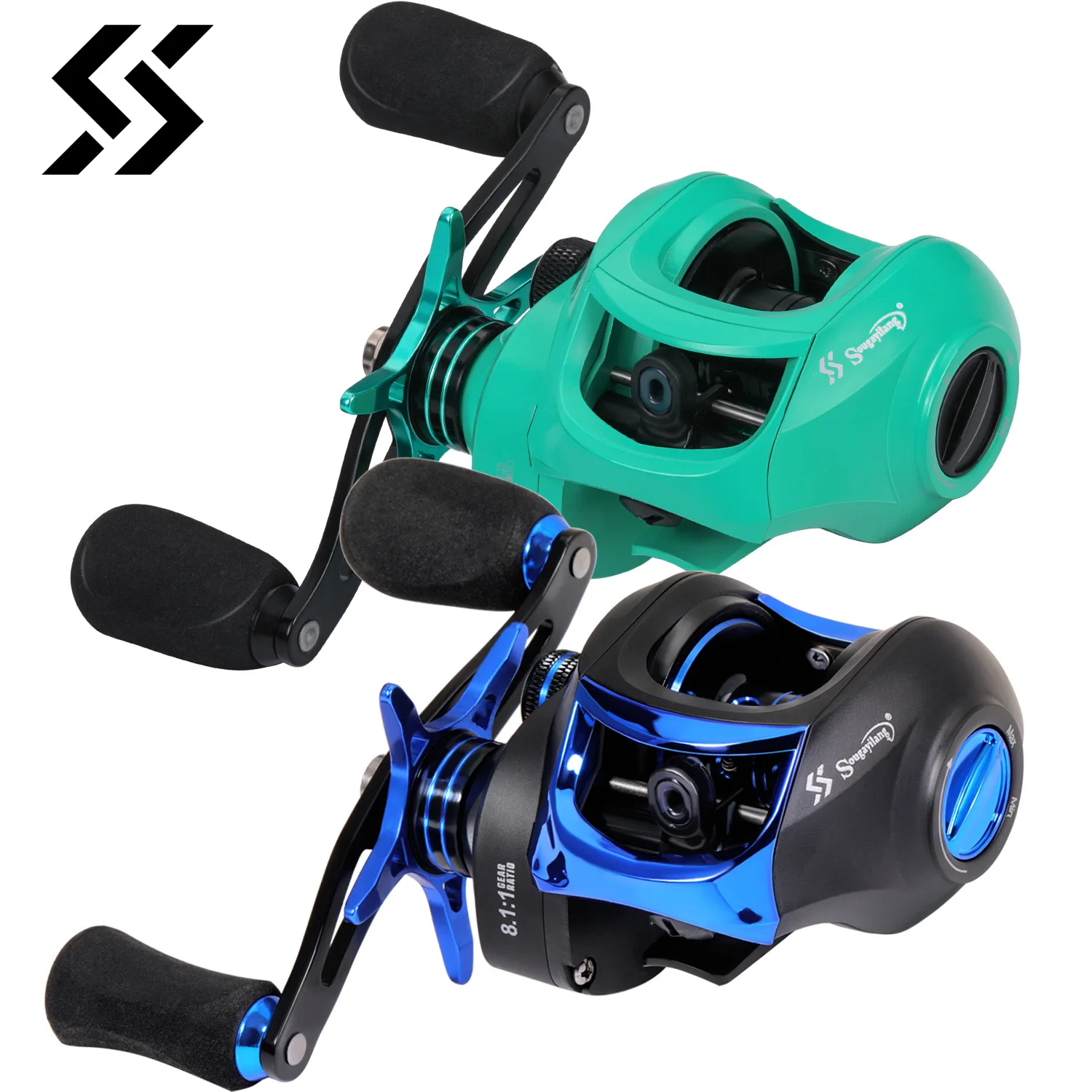 

Sougayilang Рыболовная катушка для заброса приманки с левой/правой ручкой 8,1: 1 высокоскоростное передаточное число 2 цветов Рыболовная Снасть Рыболовная катушка