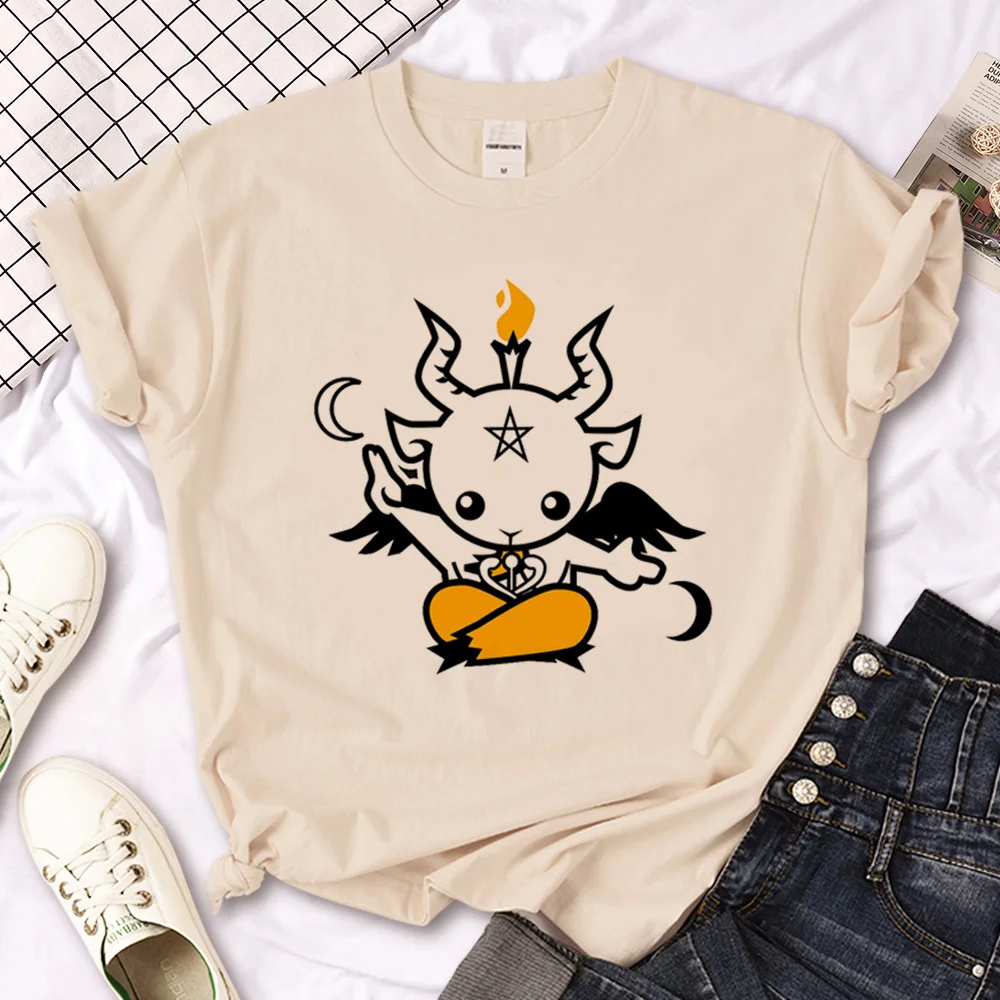 

Baphomet top women Y2K t-shirts female 2000s clothes