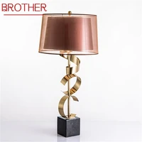 brother contemporary table lamp creative led luxury vintage desk light fashion for home hotel bedroom living room decor