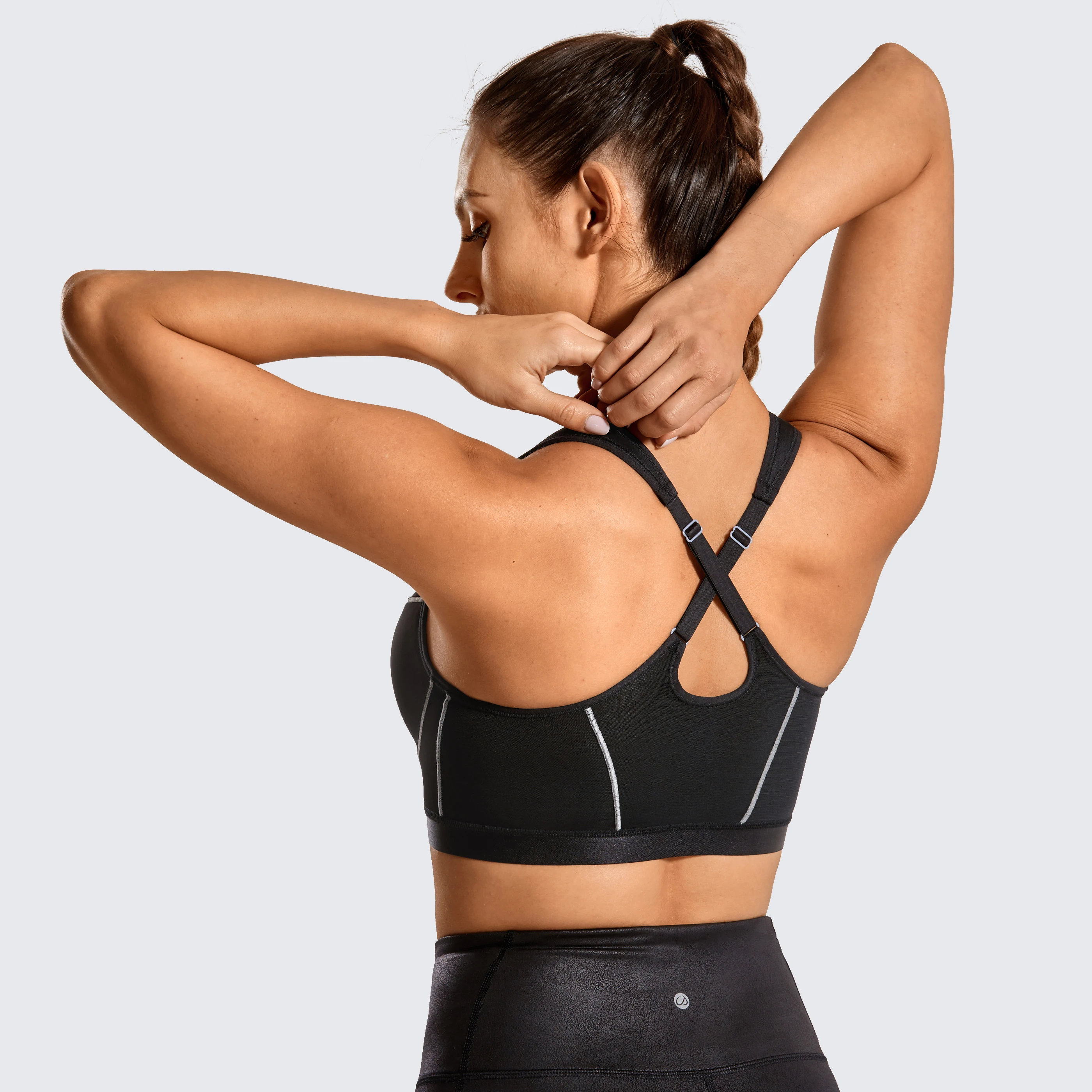 Женский спортивный бюстгальтер SYROKAN с застежкой спереди полная поддержка